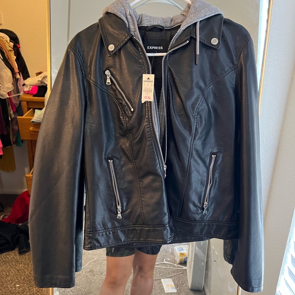 NWT express faux leather jacket